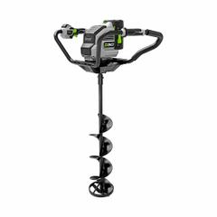 EGO Power Earth Auger: Cordless, Tool Only, 8 in Max Drilling Capacity, 210 RPM Max Speed, Clockwise (MPN IG0800). Key specifications — Rotation: Clockwise; Brand: EGO; Battery Capacity: 5.0 Ah.