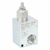 DELAVAN AG PUMPS Relief Valve: 16 gpm, 3,046 psi Max Set, Steel, Screw, 7/8-16 UNF Thread NPT (MPN RV-50-210-SAE10-S). Key specifications — Brand: DELAVAN AG PUMPS; Adjustment Method: Screw; Port Connection: 7/8-16 UNF Thread NPT.