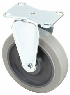 APPROVED VENDOR Plate Caster: Rigid, No Brake, Rubber, 4 in Wheel Dia, 1 1/4 in Wheel Wd, Delrin (MPN 1UHX9). Key specifications — Wheel Bearing Type: Delrin; Wheel/Tread Color: Gray; Brand: APPROVED VENDOR; Caster Type: Rigid.