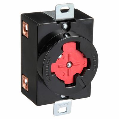 HUBBELL Locking Receptacle: Non-NEMA, Red, 480V AC, 30 A Current Rating, 3 Poles - General Purpose Receptacles