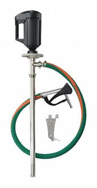DAYTON Electric Drum Pump: Pump with Hose & Nozzle, 1 1/3 hp HP, 120 V AC, 18 gpm, SS (MPN 55EC83). Key specifications — Brand: DAYTON; Suction Tube Material: SS.