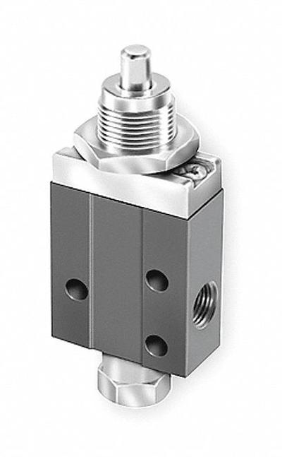 Parker Manual Air Control Valve: DirectAir 2, Three-Way / Two-Position, Plunger - Parker Directair 2 Series Manual Air Control Valves