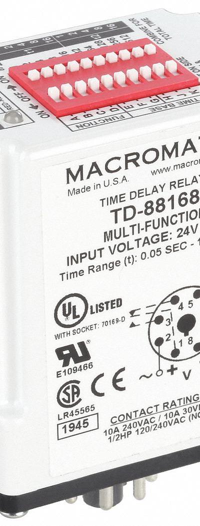 MACROMATIC Multi-Function Time Delay Relay: Socket Mounted - Socket-Mounted Relays