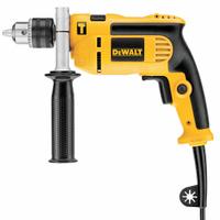 DEWALT Hammer Drill: Corded, 1/2 in Chuck, 3/8 in Concrete Capacity, 2,800 RPM, 7 A Current, 120V AC (MPN DWE5010). Key specifications — attr1256227: Keyed; attr1256251: 120V AC; attr1256225: DEWALT.