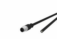 Sensor Cable: M12 Female Straight X Free End, 8 Pins, Black, PUR, 1 m Cable Lg, 2 A Max Current (A) (MPN 142MEA10010). Key specifications — Cable Jacket Color: Black; End 1 Gender: Female; End 1 Mounting Orientation: Straight; End 2 Connection Type: Free End; IP Rating: IPX5; Brand: METZ CONNECT; Wire Size: 22 AWG/32 AWG; Cable Jacket Material: PUR.