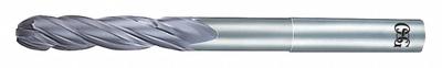OSG Ball End Mill: Carbide, Diamond Coated, 4 Flute, 1/4" Mill Dia, 1-1/2" LOC - Carbide Ball End Mills for Graphite & Carbon Fiber
