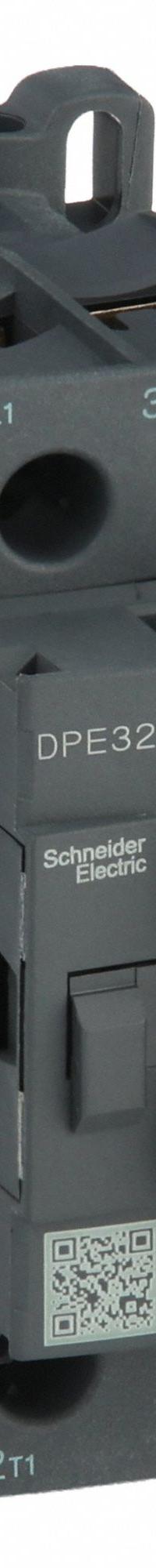 SCHNEIDER IEC Magnetic Contactor: Non-Reversing, 3 Poles, 3NO Contacts, 32 A, 240V AC Coil (MPN DPE32U7). Key specifications — Brand: SCHNEIDER; Integrated Surge Suppression: No.