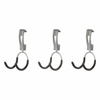 FASTTRACK Dual Handle Hook: Steel, 3 in x 3 in x 8.4 in, 25 lb Load Capacity, Satin Nickel (MPN 2140837). Key specifications — Brand: FASTTRACK; Includes: (3) Hooks; Material: Steel; Product Type: Dual Handle Hook.
