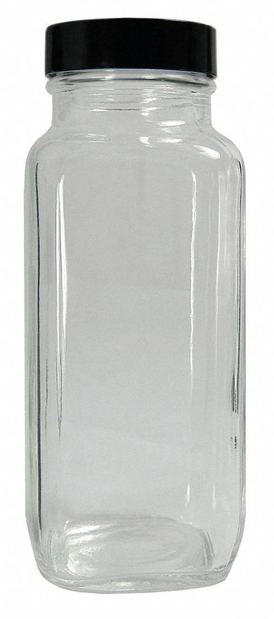 QORPAK Mixing/Storage/Sampling Bottle: 30 mL, 24-400, Phenolic, Pulp/Vinyl, Colorless - Rectangular Glass Lab Bottles