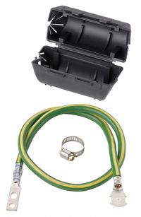 PANDUIT Grounding Jumper Wire Kit: Copper, 24 in 6 AWG, 24 in Grounding Bar Lg (MPN ACG24K). Key specifications — Material: Copper; For Use With: Armored Cable; Ground Wire Included: 24 in 6 AWG; Grounding Bar Holes and Size: No Bar; Includes: (2) #12-24 Thread-Forming Screws; Brand: PANDUIT.