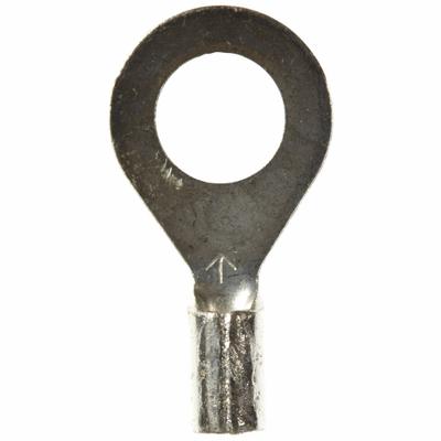 3M Ring Terminal: Bare, 1/4 in Stud Size, 16 AWG to 14 AWG Wire Sizes, 1,000 V - Non-Insulated Ring Terminals
