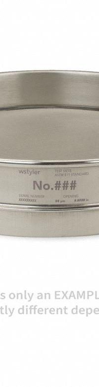 ADVANTECH Standard Stainless Steel Cloth Test Sieve: Stainless Steel, 12 in Outside Dia, 2 5/8 in Ht (MPN 4"SS12H). Key specifications — Screen Material: Stainless Steel; Brand: ADVANTECH; Frame Material: Stainless Steel; Standards: ASTM E11; US Standard Screen Size: 4 in.