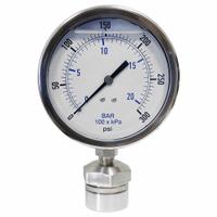 KODIAK CONTROLS Pressure Gauge: 0 psi to 300 psi, KC301, 4 in Dial, 316 Stainless Steel, Mineral Oil (MPN KC301L40300/DSM3512). Key specifications — Brand: KODIAK CONTROLS; Gauge Case Liquid: Glycerin; Seal Fill Liquid: Mineral Oil; Gauge Case Material: 304 Stainless Steel; Seal Lower Housing Material: 316 Stainless Steel; Accuracy: ±1.00%; Gauge Wetted Parts: Stainless Steel.