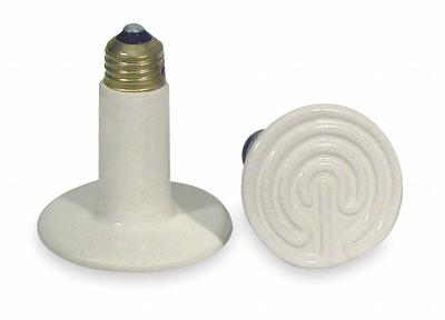 TEMPCO Flat-Top Socket-Mount Heater: 100 W Watt Output, 120V AC, White, 4-1/4 in in - Flat-Top Socket-Mount Heaters