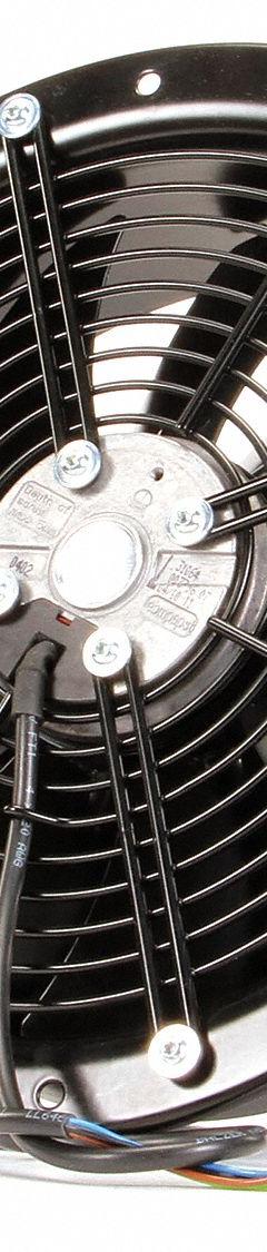 EBM-PAPST Axial Fan: 12 1/2 in Dia, 3 3/4 in Dp, IP44, Steel, 115V AC, Lead Wires, 2,700 RPM Speed (MPN W2E250-CM08-70). Key specifications — Brand: EBM-PAPST.
