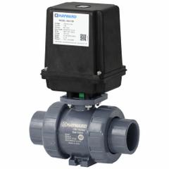 HAYWARD FLOW CONTROL Electrically Actuated Two-Way Ball Valve: 1 1/2 in, PVC, 120V AC, Straight (MPN EAUTBH115STV). Key specifications — Actuator Features: Thermal Overload Protection; Brand: HAYWARD FLOW CONTROL.