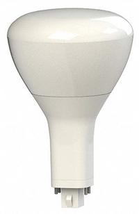 GE LAMPS Compact LED Bulb: Type A, 4-Pin (GX24q-4), BR28, LED, 3500K, 1,950 lm Light Output (MPN LED19GX24Q-V/835). Key specifications — Brand: GE LAMPS; Bulb Designation: LED19GX24Q-V/835; Dimmable: No; Color Temperature: 3500K.