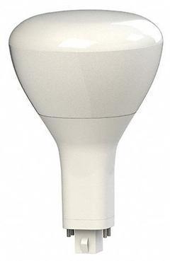 GE LAMPS Compact LED Bulb: Type A, 4-Pin (GX24q-4), BR28, LED, 3500K, 1,950 lm Light Output (MPN LED19GX24Q-V/835). Key specifications — Brand: GE LAMPS; Bulb Designation: LED19GX24Q-V/835; Dimmable: No; Color Temperature: 3500K.