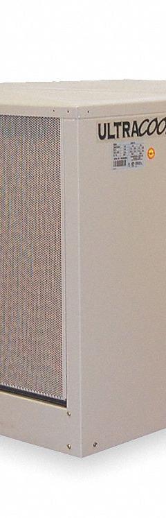 MASTERCOOL Ducted Evaporative Cooler: 2,200 sq ft, 34 5/8 in x 42 in x 48 in, 8 in Pad Thick (MPN 2YAF1-4UE42-3X276). Key specifications — Brand: MASTERCOOL; Evaporative Cooler Voltage: 115V AC; Includes Drive Package: Drive Package Included; Drive Package Installation: Assembly Required.