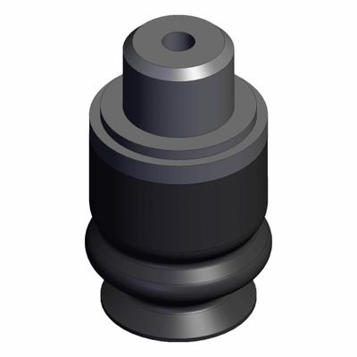 SMC Bellows Cup: Bellows, M5 x 0.8, 6 mm Pad Dia, NBR, Black, 50, 14 mm Pad Ht - Bellows Type Automotive Industry Vacuum Pad Assemblies