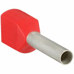 PANDUIT Wire Ferrule: 18 AWG Max Wire Size, Holds 2 Wire, Red, Polypropylene, 0.09 in Ferrule Dia (MPN FTD77-10-D). Key specifications — Brand: PANDUIT.
