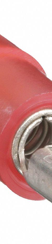 GRAINGER Wire Disconnect: Female Socket, Red, Nylon, Partial Coverage, 22 AWG – 16 AWG Wire Size (MPN 24C722). Key specifications — attr1307035: GRAINGER; attr1307036: 24C722.