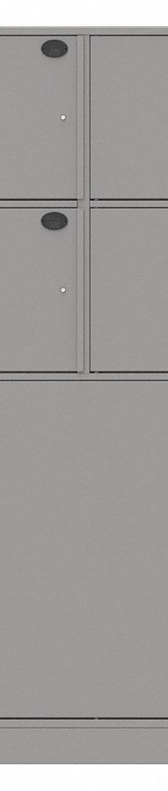 SENTINEL Law Enforcement Evidence Locker: Non-Pass-Through Backing, Slam Latch, 5 Compartments, Gray (MPN 05AA-NPT). Key specifications — Brand: SENTINEL; Product Ships: Assembled; Color: Gray.