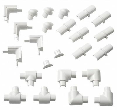 D-LINE Accessory Multipack: D-Line Micro Raceway 0.63 in x 0.315 in (16x8mm) Item 38G169 - 90 Degree Elbows for Nonmetallic Single-Channel Raceways