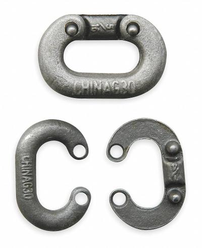 Dayton Connecting Link: Connecting Link, Steel, 1 3/4 in Overall Lg, 1 3/16 in Overall Wd - Connecting Links
