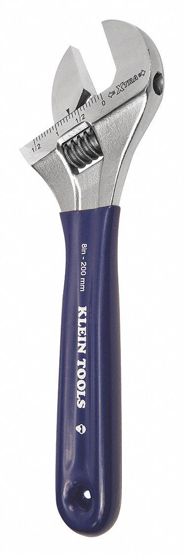 KLEIN TOOLS Adjustable Wrench: Plastic, Natural, 8 in Overall Lg - General Purpose Adjustable Wrenches