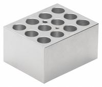 LW SCIENTIFIC Heat Block: Metal, 3 3/4 in Overall Wd, 3 in Overall Lg, 12 Wells, 17 1/2 mm Well Dia (MPN DBP-12PL-1577). Key specifications — Product Type: Dry Block Heater; Includes Thermometer Well: Yes; Material: Metal; Volume Capacity: 6 to 15 mL; Brand: LW SCIENTIFIC.