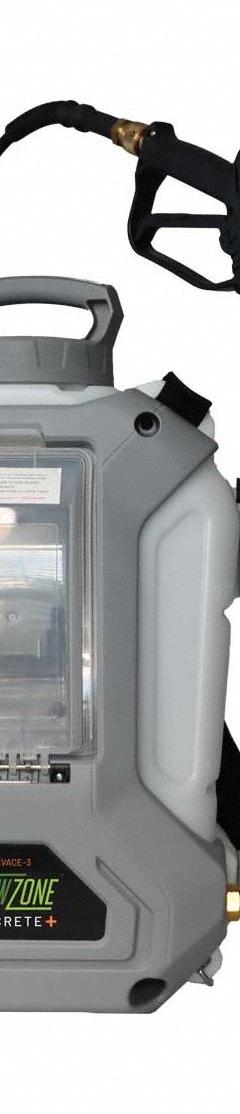 FLOWZONE Backpack Sprayer: For Concrete Stains, Dyes and Sealants, Mix-on-Exit, 4 gal Tank Capacity (MPN FZVACE-3). Key specifications — Brand: FLOWZONE; Chemical Compatibility: Deck Sealant and Deck Cleaners.