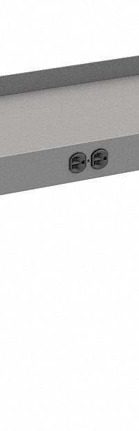 TENNSCO Electronic Riser: 48 in Overall Wd, 10 in Overall Dp, Gray, Carbon Steel, Steel, 12 in (MPN REI-1048-WK-1). Key specifications — Includes Mounting Hardware: Yes; Color: Gray.