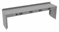 TENNSCO Electronic Riser: 48 in Overall Wd, 10 in Overall Dp, Gray, Carbon Steel, Steel, 12 in (MPN REI-1048-WK-1). Key specifications — Includes Mounting Hardware: Yes; Color: Gray.