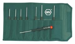 WIHA Precision Screwdriver Set: 1-10 Pieces, 8 Pieces, Hex Tip, Ergonomic Grip, Pouch (MPN 26399). Key specifications — attr1205274: WIHA; attr1205269: 3/32 in.