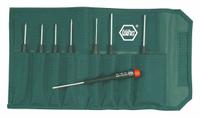 WIHA Precision Screwdriver Set: 1-10 Pieces, 8 Pieces, Hex Tip, Ergonomic Grip, Pouch (MPN 26399). Key specifications — attr1205274: WIHA; attr1205269: 3/32 in.