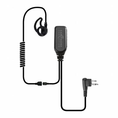 EARPHONE CONNECTION Microphone: Fits Motorola, Ear Hook, Push To Talk, Black, 1 Wires - Motorola-Compatible Earpieces & Headsets