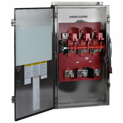 SQUARE D Safety Switch: Fusible, 600 A, Three Phase, 240V AC, 304 Stainless Steel - Fusible Safety Switches