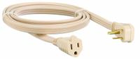 APPROVED VENDOR Extension Cord: Indoor Use, 9 ft Lg, Outlet, 5-15P, 14/3, SPT-3, Beige, 15 A Current (MPN 3AY46). Key specifications — Brand: APPROVED VENDOR; Temperature Rating: 32° to 140°F; NEMA Plug Configuration: 5-15P.