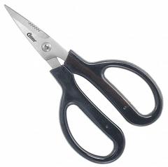 CLAUSS Shears: Ambidextrous, 6 in Overall Lg, Partially Serrated, Stainless Steel, Pointed, Brown (MPN 33203). Key specifications — attr308500: Stainless Steel; attr308502: Brown; attr308505: Ambidextrous; attr308522: Auto Trim; attr324896: CLAUSS.