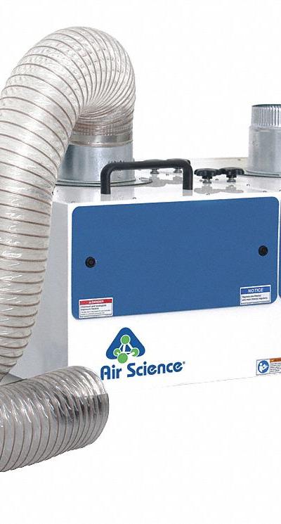 AIR SCIENCE Fume Extractor: 18 in Overall Ht - Portable Fume Exhausters
