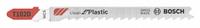 BOSCH Jigsaw Blade: 6, 4 in Blade Lg, Bi-Metal, High Carbon Steel, T Shank, 1 Pieces, 3 PK (MPN T102D3). Key specifications — attr1097716: Solid Stock; attr1097715: Bi-Metal; attr1097719: 6; attr1097721: High Carbon Steel; attr1097728: BOSCH.
