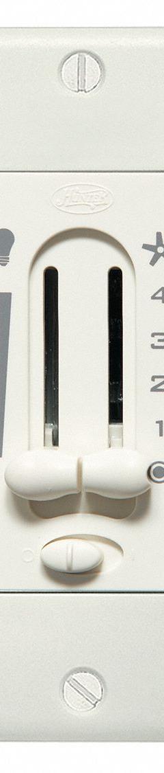 HUNTER Speed Control: White, 2 3/4 in Lg (MPN 27183). Key specifications — Finish: White; Material: Plastic; Color: Ivory; Switch Style: Dual Slide; For Use With: Hunter Residential Ceiling Fans; Brand: HUNTER.