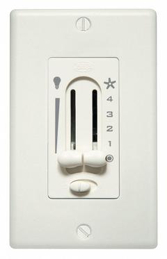 HUNTER Speed Control: White, 2 3/4 in Lg (MPN 27183). Key specifications — Finish: White; Material: Plastic; Color: Ivory; Switch Style: Dual Slide; For Use With: Hunter Residential Ceiling Fans; Brand: HUNTER.
