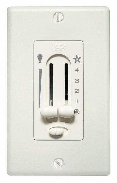 HUNTER Speed Control: White - Decorative Ceiling Fan Speed and Light Controls