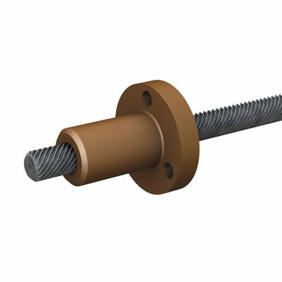 PBC LINEAR Precision Lead Screw: Lead Screw and Nut Assembly, Std, PTFE, Stainless Steel - Precision Lead Screws with Standard Nuts