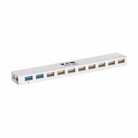 EATON TRIPP LITE USB Combo Hub: 10 Ports, White, 3 ft Cable Lg (MPN U360-010C-2X3). Key specifications — Connector Type: Side B Connector 1-(8) USB-A (Female); Includes: U360-010C-2X3 10-Port USB 3.0/USB 2.0 Combo Hub; Color: White; Brand: EATON TRIPP LITE.