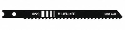 MILWAUKEE Jigsaw Blade: 6, 4 in Blade Lg, Bi-Metal, Bi-Metal, U Shank, Metal/Plastic/Wood - Metal-Cutting Blades