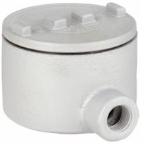 Conduit Outlet Body: Aluminum, GR, 1/2 in Trade Size, LB Body, 18 cu in Body Capacity (MPN GRLB50-A). Key specifications — Series: For Standard Body; Compatible Conduit Trade Size: 1/2 in; Thread Gender: Female; Hub Style: Threaded; Cover Included: Yes; Body Style: LB; Connection Type: Threaded; Back Type: Round.