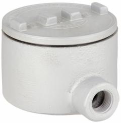 Conduit Outlet Body: Aluminum, GR, 1/2 in Trade Size, LB Body, 18 cu in Body Capacity (MPN GRLB50-A). Key specifications — Series: For Standard Body; Compatible Conduit Trade Size: 1/2 in; Thread Gender: Female; Hub Style: Threaded; Cover Included: Yes; Body Style: LB; Connection Type: Threaded; Back Type: Round.